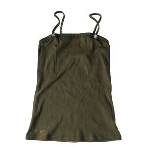 Free People Intimately Women’s Subtle Square Cami Embroidered Olive Size Small
